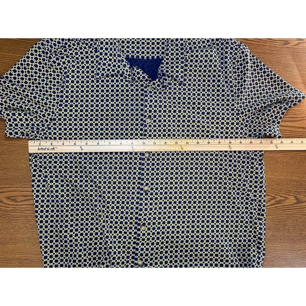 Michael Kors Womens Button Up Shirt‎ Size Large Career Wear Ivy League Business